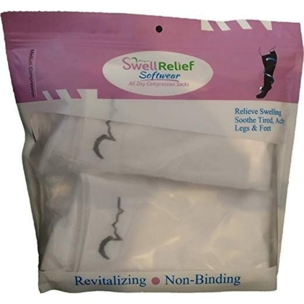 4 Pair Extra Soft Large/X-Large White Compression - Picture 4 of 7